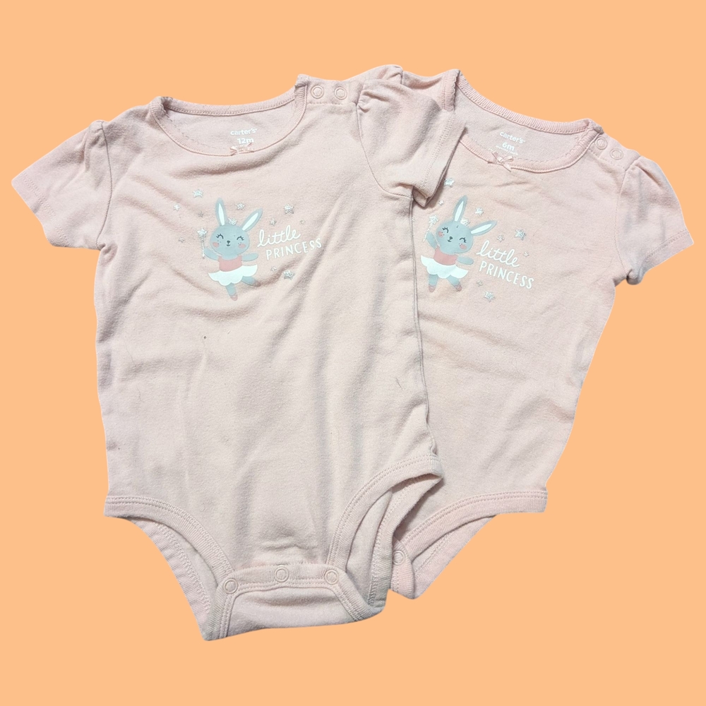 Carter's Pink Bodysuit Set Soft Cotton Comfort